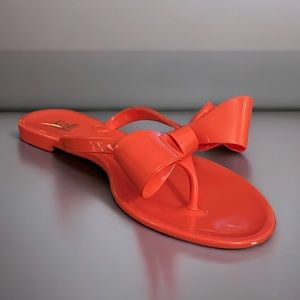 Kali Ribbon bow flat jelly sandals